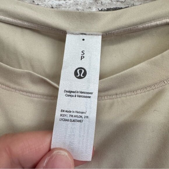 NWT Lululemon wundermost Nulu Square-Neck Sleeveless Bodysuit cream bikini cut - Picture 3 of 12